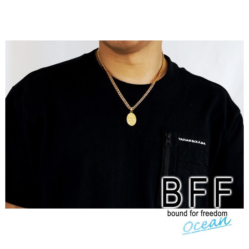 BFF オーバルネックレス ダブル喜平 [bffn021-g]