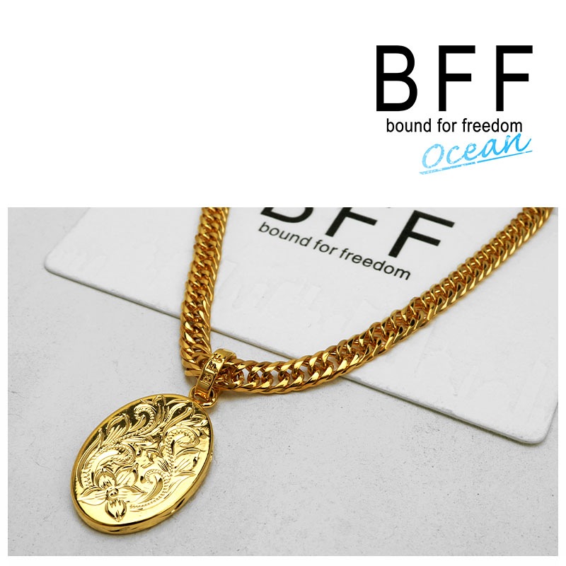 BFF オーバルネックレス ダブル喜平 [bffn021-g]