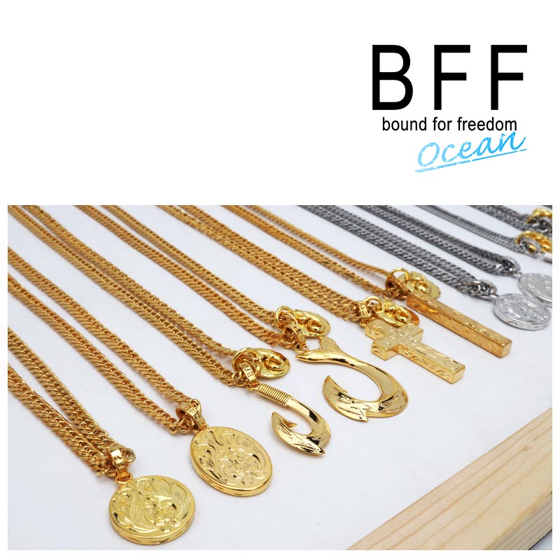 BFF オーバルネックレス ダブル喜平 [bffn021-g]