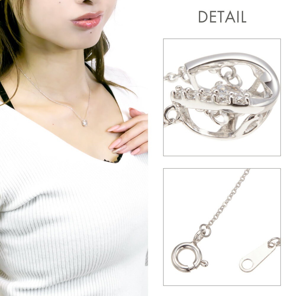 ネックレス レディース シルバー925製 シルバー キュービックジルコニア 馬蹄 蹄鉄 ホースシュー ネックレス レディース シルバー925製 シルバー キュービックジルコニア 馬蹄 蹄鉄 ホースシュー