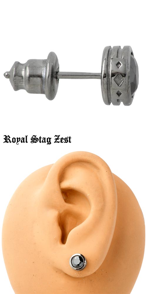 ロイヤルスタッグゼスト Royal Stag CZ シルバー スタッド ピアス 1個売り 片耳用 ロイヤルスタッグゼスト Royal Stag CZ シルバー スタッド ピアス 1個売り 片耳用