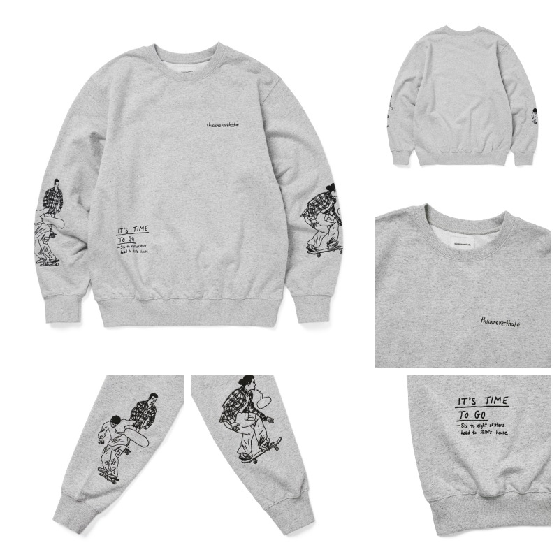 THISISNEVERTHAT】 SKETCH EMBROIDERY CREWNECK : 2COLORS