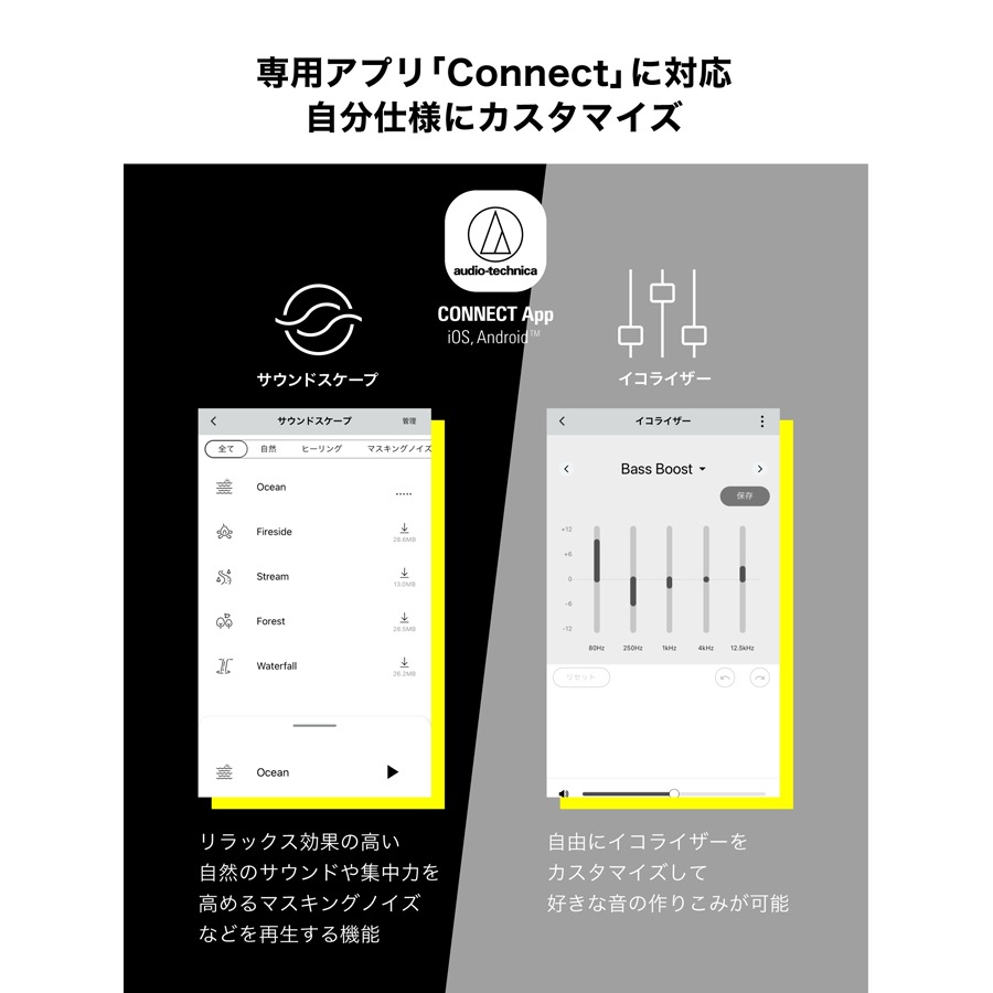 オーディオテクニカ ATH-CKS50TW2-GR ノイズキャンセリング機能搭載完全ワイヤレス　Bluetoothイヤホン(グリーン) ATHCKS50TW2GR