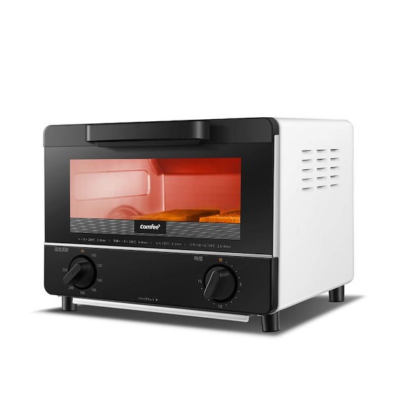オーブントースター トースター 2枚焼き タイマー設定 80230℃まで 無段階 温度調節 1000W 上下高火力 一人暮