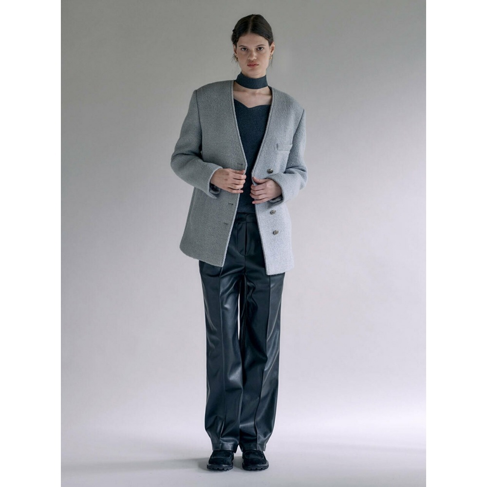 LOEUVRE ノーカラーブークレジャケット SW3WJ474 21