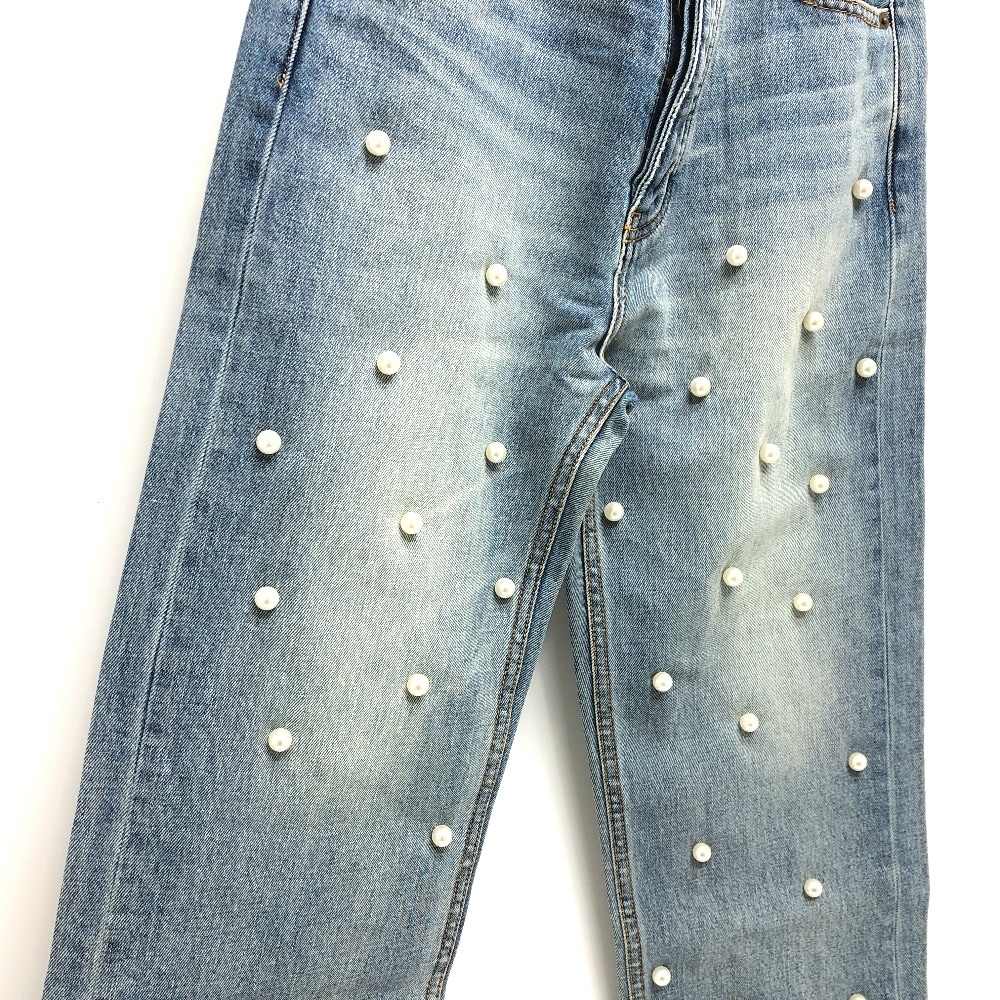完売！Searoomlynnシールームリンパール付きデニムパンツ25インチ ☆完売！Sea room Lynnシールームリンパール付きデニムパンツ25