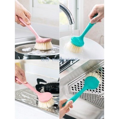 2点セット 食器洗いブラシ 多機能のキッチンブラシ キッチンブラシ ブラシ 皿洗い用ブラシ ロングハンドル