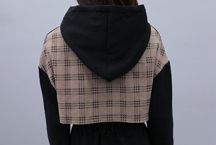 ワンピース 膝丈 ひざ丈 膝下 ロング ロング丈 袖あり 長袖 Uネック フード付き かわいい 大人可愛い きれいめ シンプル 大人 おしゃれ お洒落 大人女子 キュート ガーリー 柄 チェック柄