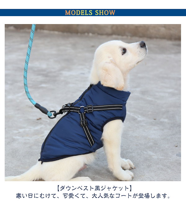 アトリエGG 犬 ダウンジャケット 青 サイズ２ハーフ【最終価格】 犬服・アクセサリー