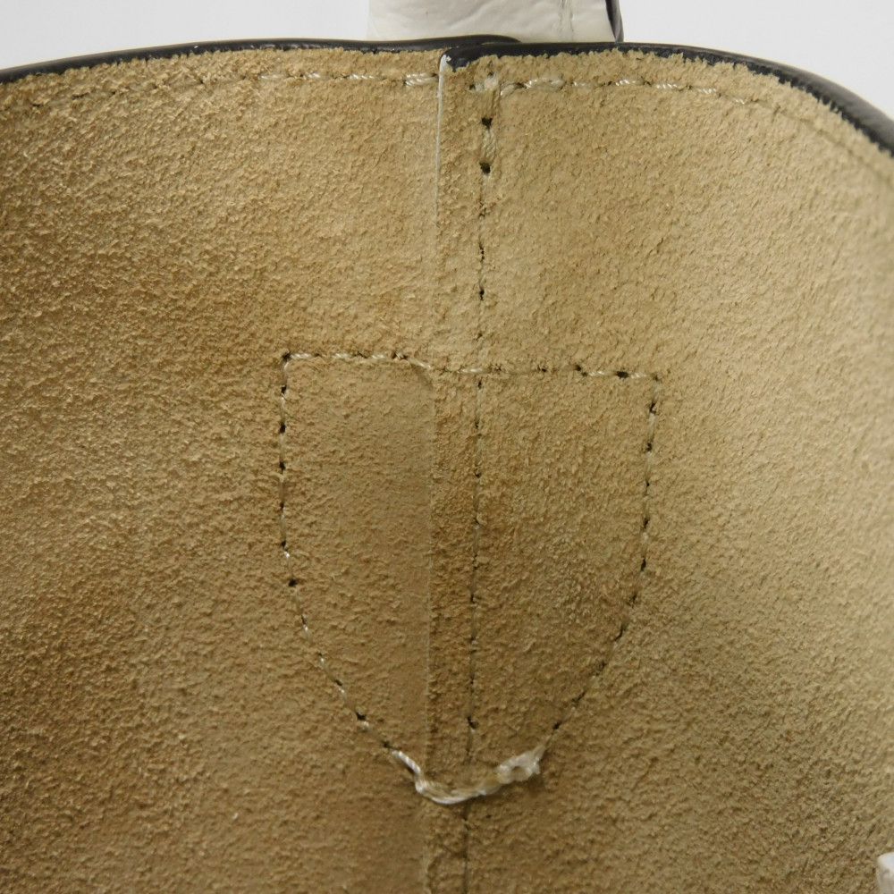 【中古】 ハンドバッグ 現行 カウハイドレザー ホワイト エピュレ S バケット バッグ キュイールドゥルシー 10161HYZ007 【中古】 ハンドバッグ 現行 カウハイドレザー ホワイト エピュレ S バケット バッグ キュイールドゥルシー 10161HYZ007