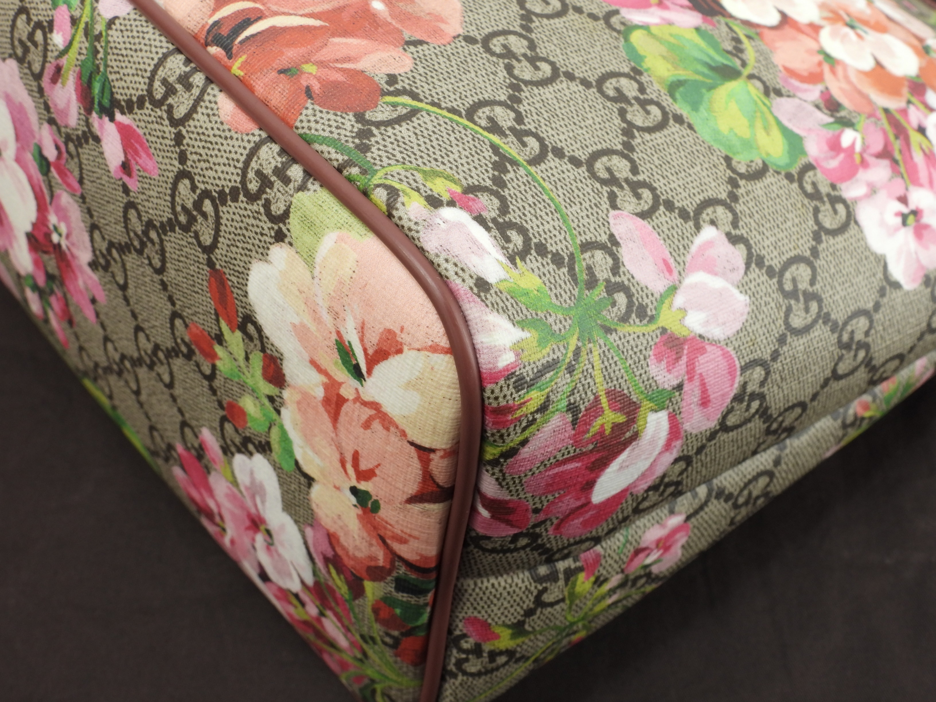 s付トートバッグ ブルームス ソフトGGグレー花 ハンドバッグ 極美品@ 5 s付トートバッグ ブルームス ソフトGGグレー花 ハンドバッグ 極美品@ 5