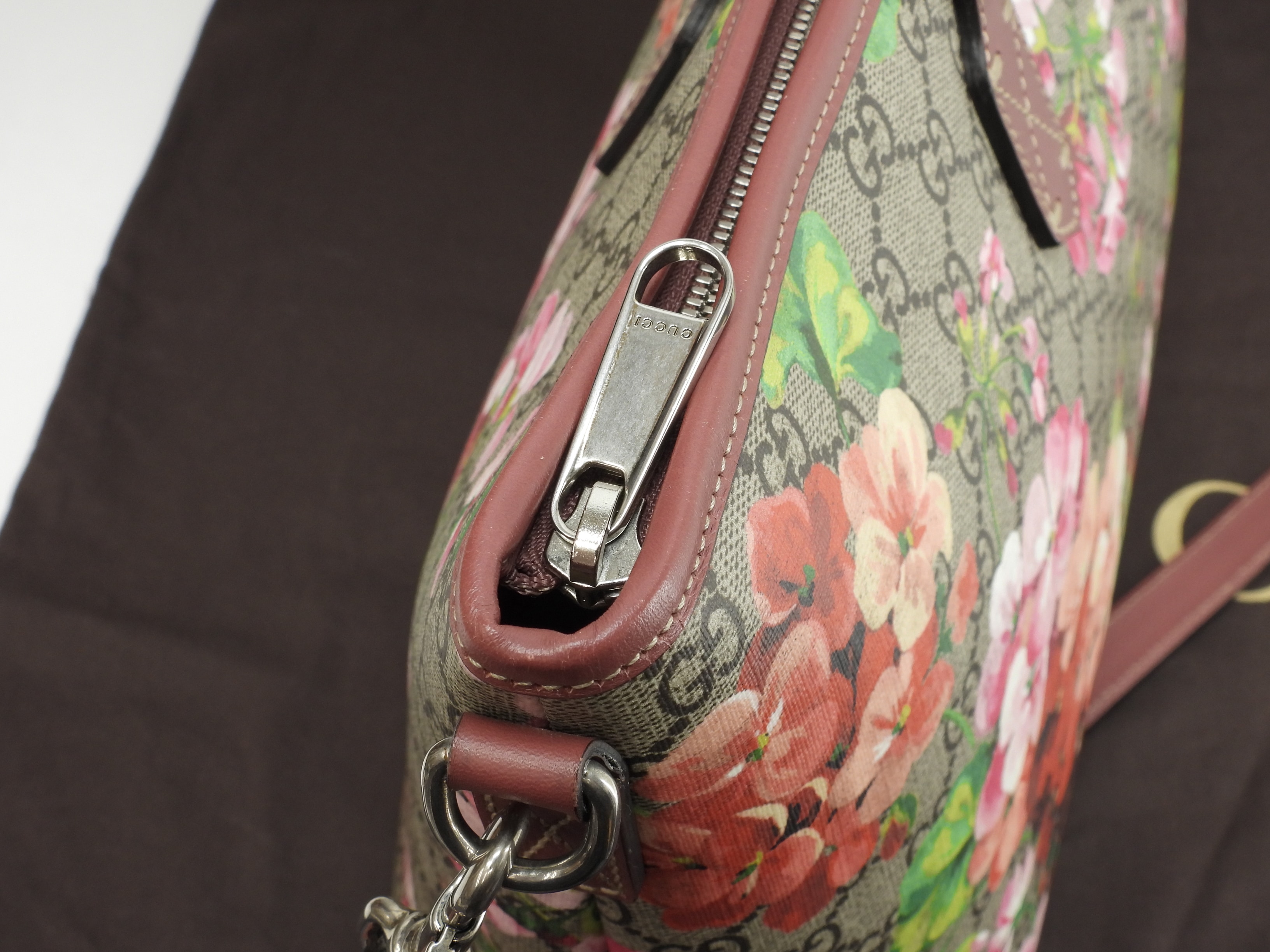 s付トートバッグ ブルームス ソフトGGグレー花 ハンドバッグ 極美品@ 5 s付トートバッグ ブルームス ソフトGGグレー花 ハンドバッグ 極美品@ 5