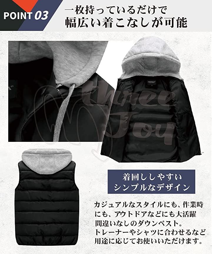 ベスト メンズ 大きいサイズ アウター 中綿ベスト ゴルフ 冬 お洒落(レッド, 2XL)