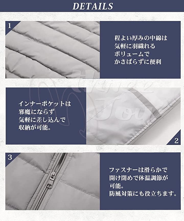 ベスト メンズ 大きいサイズ アウター 中綿ベスト ゴルフ 冬 お洒落(レッド, 2XL)