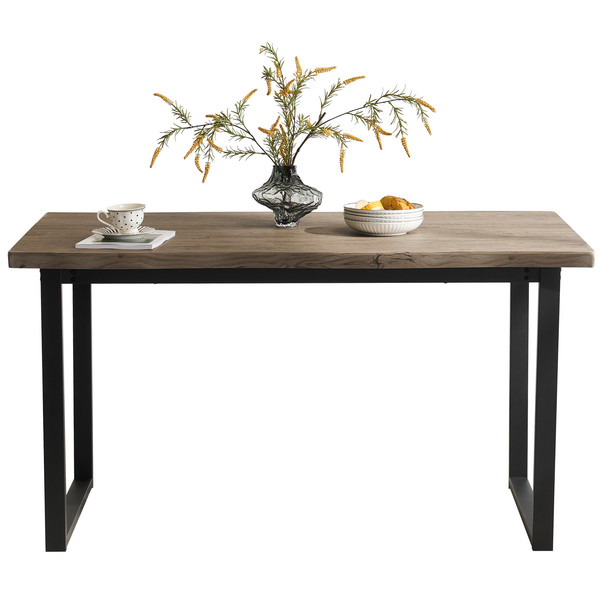 【国内出荷】【テーブル単品販売】ダイニングテーブル 食卓 4人用 2人用 幅140cm おしゃれ 組み立て非常に簡単 ソリッド ハイエンド ヴィンテージ風 モダン 客用 書斎用 シンプル 波の形