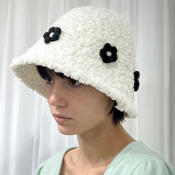 ☆ITZY ユナ着用☆人気☆【DEW E DEW E】☆FLOWER BUCKET HA.T☆ Qoo10] [ITZY ユナ 着用] [DEWE H