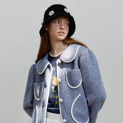 ITZY ユナ着用★送料・関税込★DEW E DEW E★FLOWER BUCKET HAT ☆ITZY ユナ着用☆人気☆【DEW E DEW E】☆FLOWER BUCKET HA.T