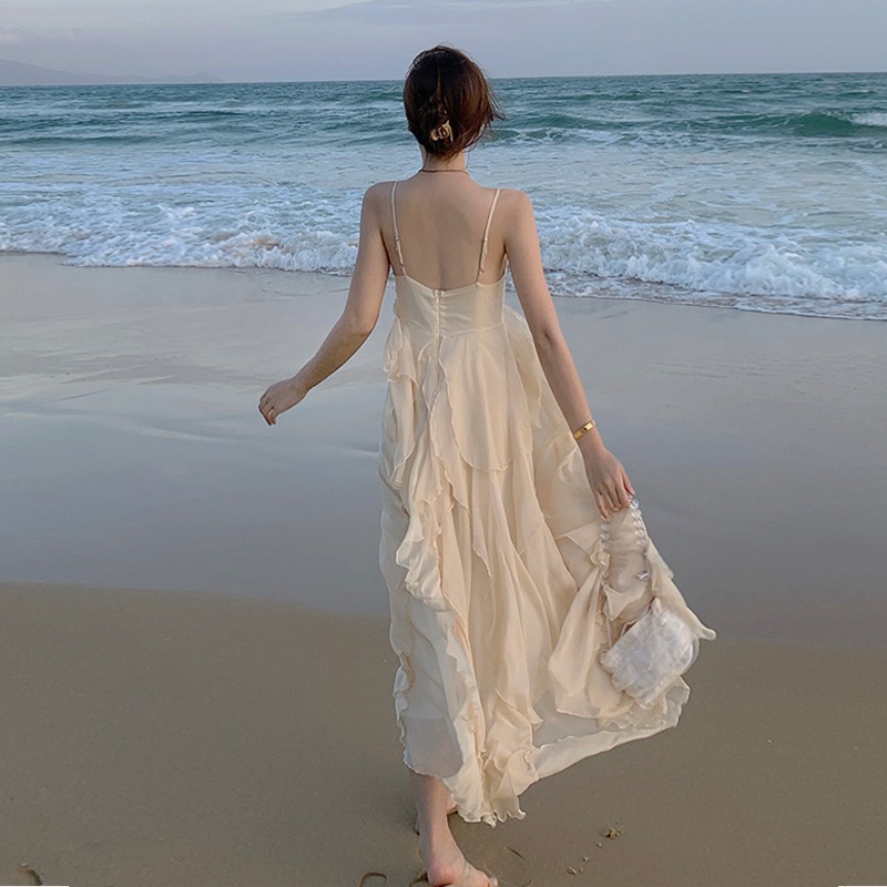 キャミソールワンピース ホワイト ワンピース スリム 細身 ストレート スマート かわいい きれいめ