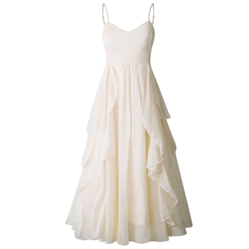 キャミソールワンピース ホワイト ワンピース スリム 細身 ストレート スマート かわいい きれいめ