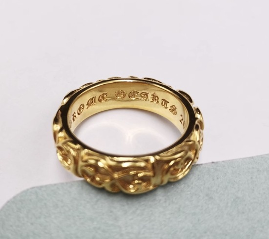 職人ハンドメイドかぎ針編みスタイル CH エタニティラタンリングゴールドメッキパンクレトロロックリング