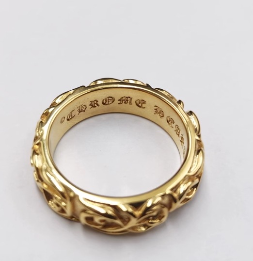 職人ハンドメイドかぎ針編みスタイル CH エタニティラタンリングゴールドメッキパンクレトロロックリング