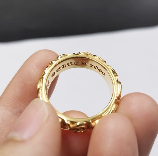 職人ハンドメイドかぎ針編みスタイル CH エタニティラタンリングゴールドメッキパンクレトロロックリング