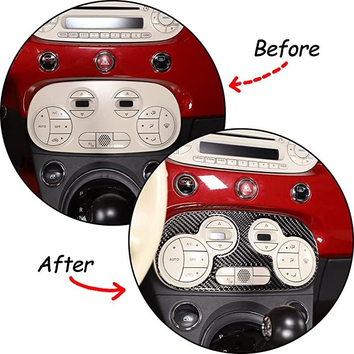 FOR FIAT 500 2011-2019年適用 カーボンファイバースタイルの車内および外装装飾トリムキット 10 黒( 黒 - 炭素繊維のテクスチャ, スタイル 10) FOR FIAT 500 2011-2019年適用 カーボンファイバースタイルの車内および外装装飾トリムキット 10 黒( 黒 - 炭素繊維のテクスチャ, スタイル 10)