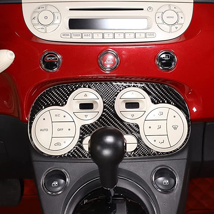 FOR FIAT 500 2011-2019年適用 カーボンファイバースタイルの車内および外装装飾トリムキット 10 黒( 黒 - 炭素繊維のテクスチャ, スタイル 10) FOR FIAT 500 2011-2019年適用 カーボンファイバースタイルの車内および外装装飾トリムキット 10 黒( 黒 - 炭素繊維のテクスチャ, スタイル 10)