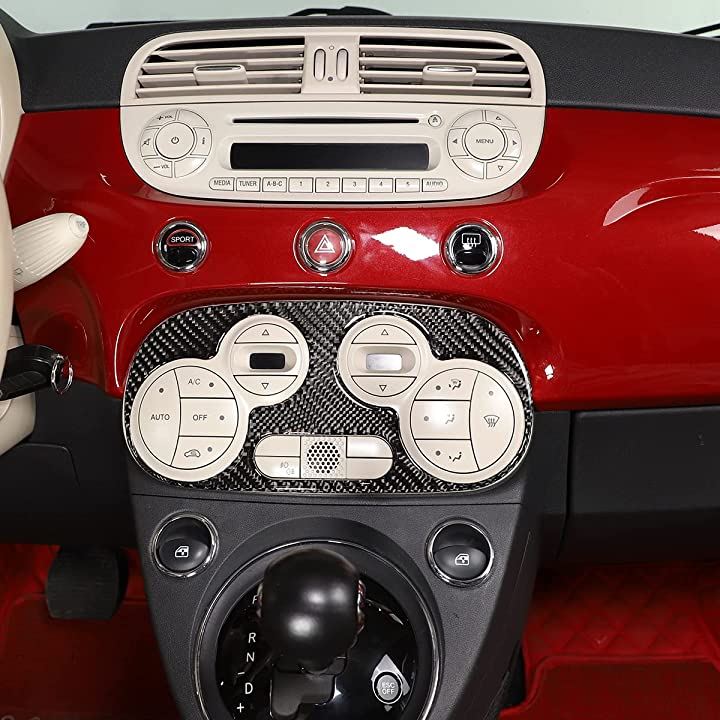 FOR FIAT 500 2011-2019年適用 カーボンファイバースタイルの車内および外装装飾トリムキット 10 黒( 黒 - 炭素繊維のテクスチャ, スタイル 10) FOR FIAT 500 2011-2019年適用 カーボンファイバースタイルの車内および外装装飾トリムキット 10 黒( 黒 - 炭素繊維のテクスチャ, スタイル 10)