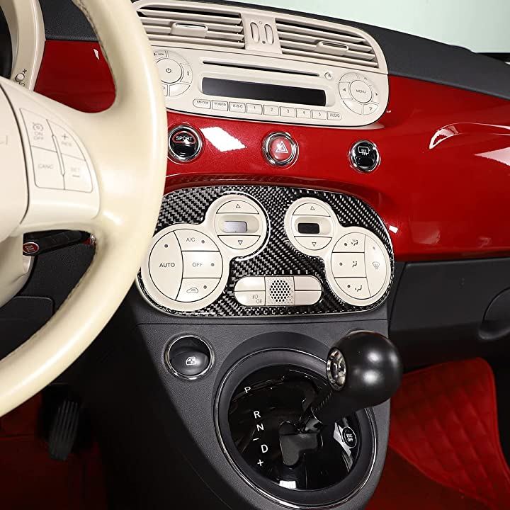 FOR FIAT 500 2011-2019年適用 カーボンファイバースタイルの車内および外装装飾トリムキット 10 黒( 黒 - 炭素繊維のテクスチャ, スタイル 10) FOR FIAT 500 2011-2019年適用 カーボンファイバースタイルの車内および外装装飾トリムキット 10 黒( 黒 - 炭素繊維のテクスチャ, スタイル 10)