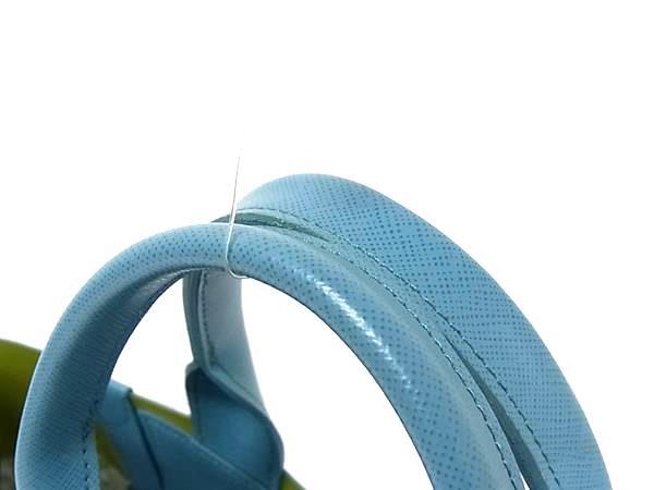 超美品 ADMJ エーディーエムジェイ トートバッグ ハンドバッグ - ブルー系 ゴールド金具 レザー レディース【本物保証】