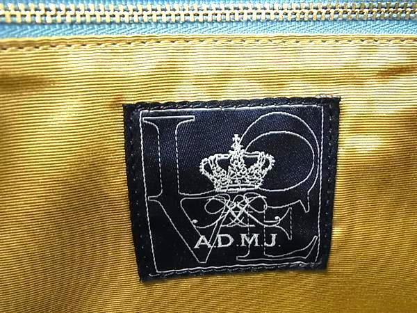 超美品 ADMJ エーディーエムジェイ トートバッグ ハンドバッグ - ブルー系 ゴールド金具 レザー レディース【本物保証】
