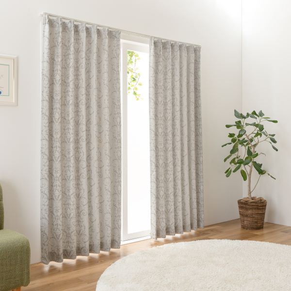 3級遮光カーテン 約幅100x丈135cmx2枚セット グレーベージュ 省エネ 節電 北欧 エレガント タッセル付き ウォッシャブル シャロン 3級遮光カーテン 約幅100x丈135cmx2枚セット グレーベージュ 省エネ 節電 北欧 エレガント タッセル付き ウォッシャブル シャロン