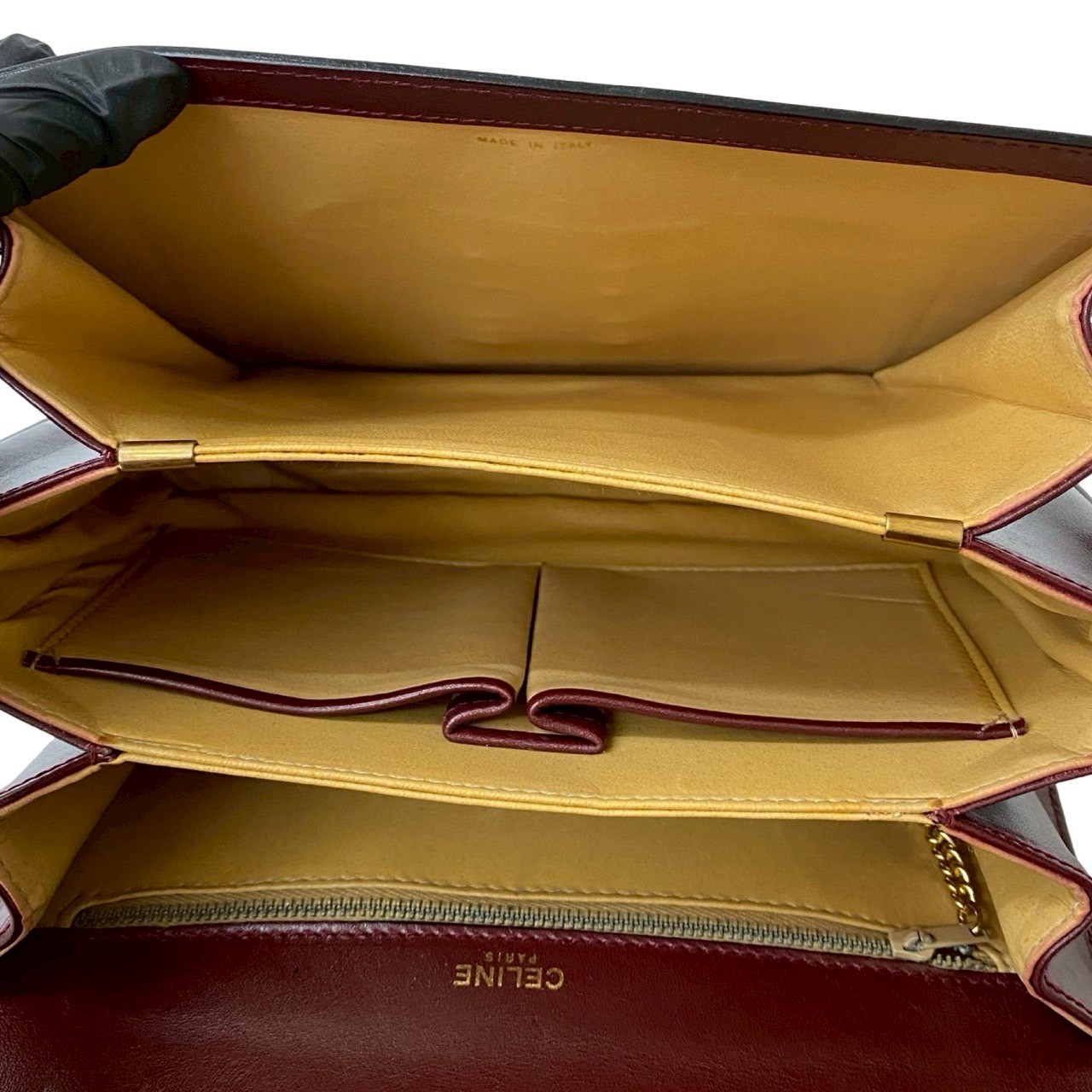 ヴィンテージ ロゴ 馬車金具 ショルダーバッグ レザー ワインレッド 28500 ヴィンテージ ロゴ 馬車金具 ショルダーバッグ レザー ワインレッド 28500