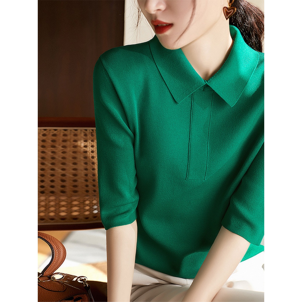 ポロ ニットポロ トップス ニットソー レギュラー丈 袖あり 半袖 襟付き スリム タイト 細身 伸縮性 かわいい 大人可愛い きれいめ シンプル カジュアル 大人 上品 おしゃれ レトロ 大人女子 ポロ ニットポロ トップス ニットソー レギュラー丈 袖あり 半袖 襟付き スリム タイト 細身 伸縮性 かわいい 大人可愛い きれいめ シンプル カジュアル 大人 上品 おしゃれ レトロ 大人女子