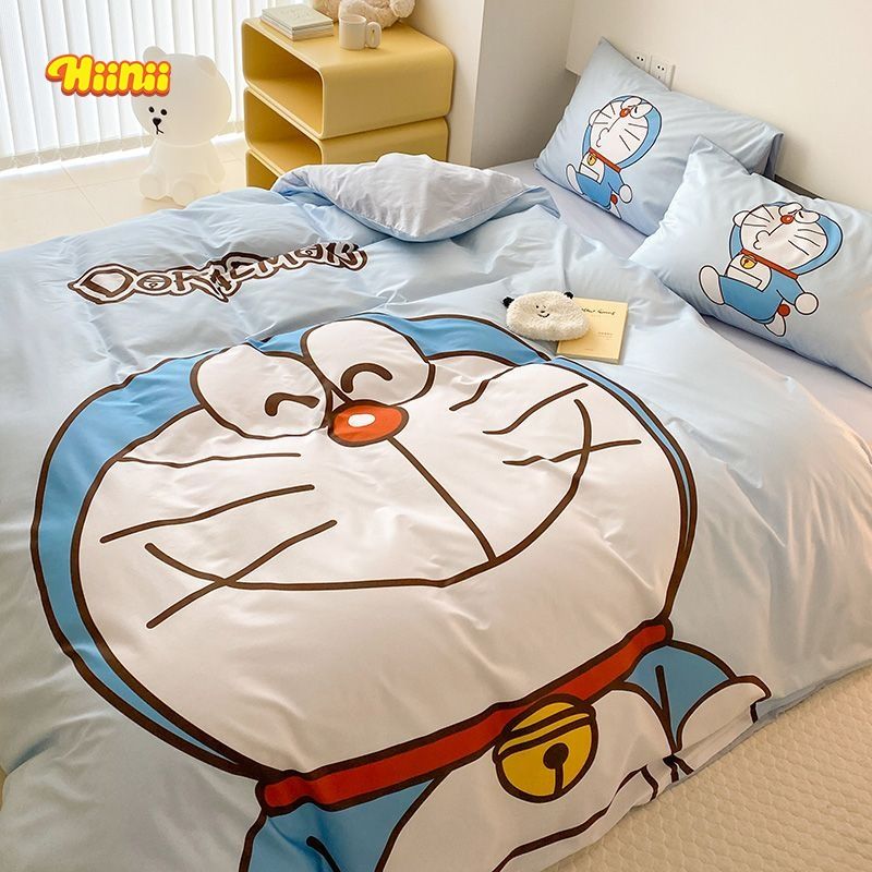 ドラえもんかわいいアニメ綿四点セット純綿児童男子寮布団シーツベッド笠三点セット ドラえもんかわいいアニメ綿四点セット純綿児童男子寮布団シーツベッド笠三点セット