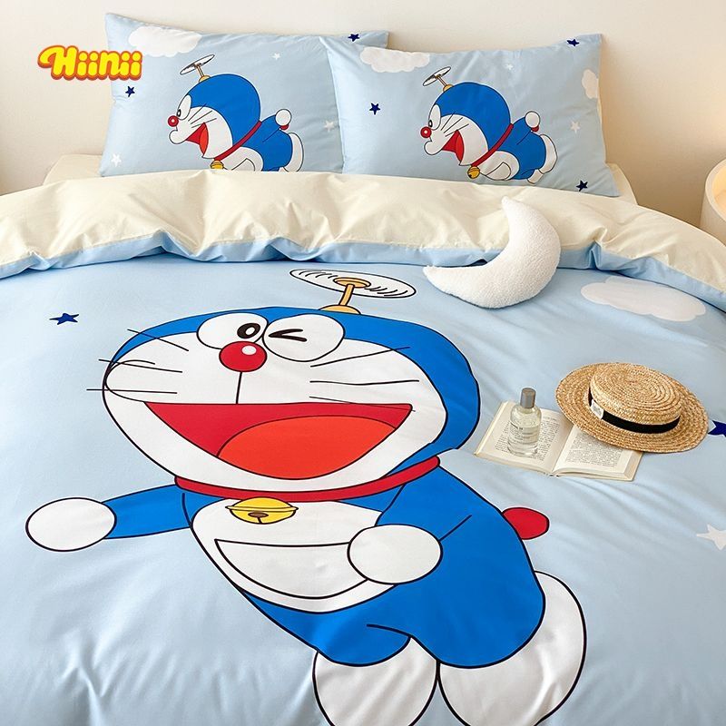 ドラえもんかわいいアニメ綿四点セット純綿児童男子寮布団シーツベッド笠三点セット ドラえもんかわいいアニメ綿四点セット純綿児童男子寮布団シーツベッド笠三点セット