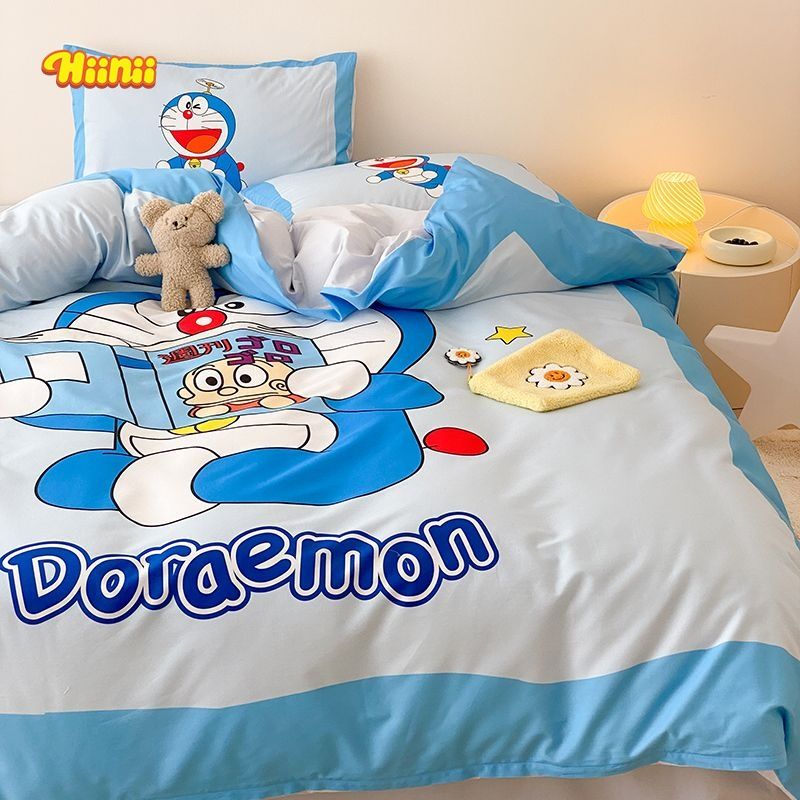 ドラえもんかわいいアニメ綿四点セット純綿児童男子寮布団シーツベッド笠三点セット ドラえもんかわいいアニメ綿四点セット純綿児童男子寮布団シーツベッド笠三点セット