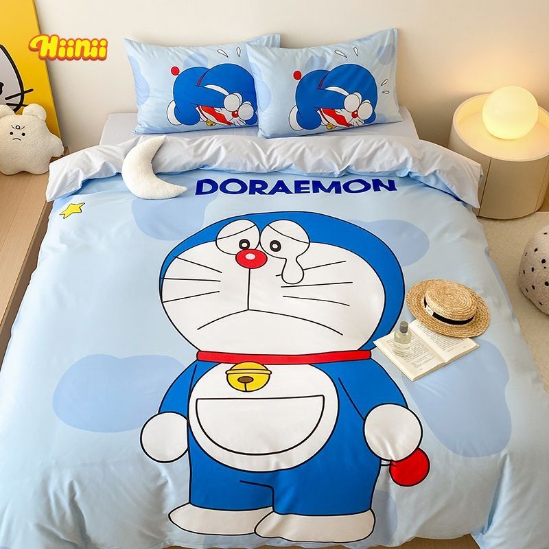 ドラえもんかわいいアニメ綿四点セット純綿児童男子寮布団シーツベッド笠三点セット ドラえもんかわいいアニメ綿四点セット純綿児童男子寮布団シーツベッド笠三点セット