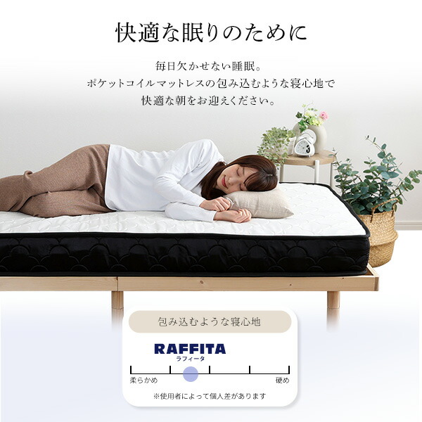 特許技術の圧縮梱包 ポケットコイルマットレス（セミダブル） ホワイト