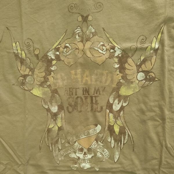 【訳あり・アウトレット】エドハーディー レディース 半袖 Tシャツ 【200種類の品揃え】  Ed Hardy FRETTY BIRD ライト　ブラウン  カジュアル ファッション 訳ありアウトレットセール エドハーディー レディース 半袖 T