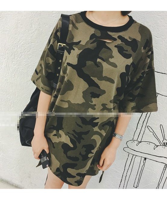 【美品】AKTR ロンTシャツ 迷彩柄 M Qoo10] 迷彩柄 迷彩 Tシャツ ロングTシャツ