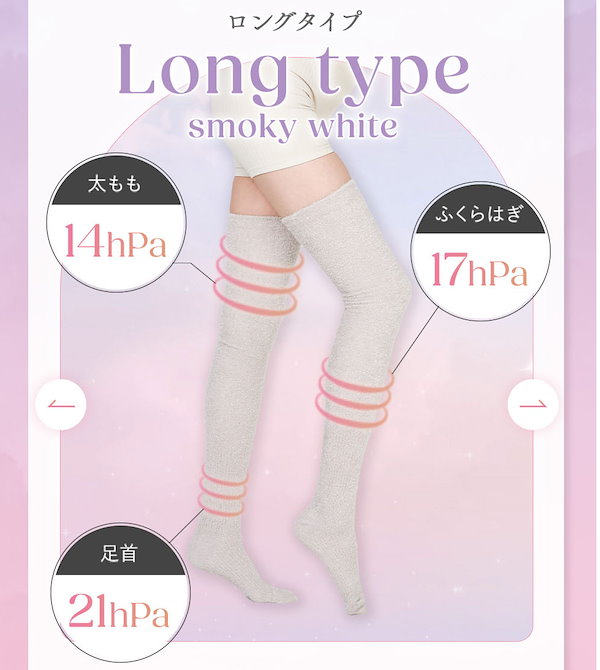 グラマラスパッツ ふわりぃスリム 新品2点試着のみ1点　ソックスタイプロング1点 Qoo10 グラマラスパッツ ふわりぃスリム ソックス ロング 無地