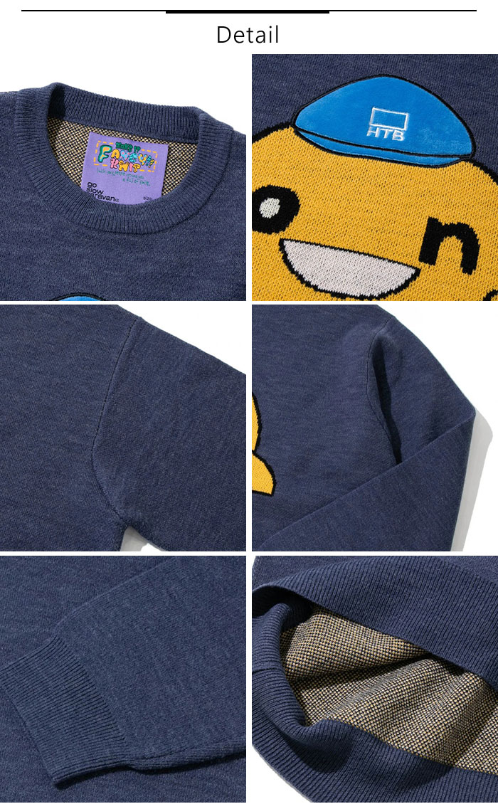 HTB ゴースローキャラバン トップス セーター プルオーバー セーター onちゃん IMPACT ジャガードBIGセーター メンズ レディース 336130 HTB ゴースローキャラバン トップス セーター プルオーバー セーター onちゃん IMPACT ジャガードBIGセーター メンズ レディース 336130