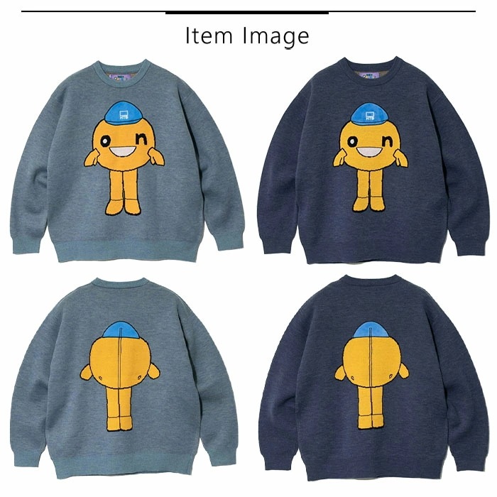 HTB ゴースローキャラバン トップス セーター プルオーバー セーター onちゃん IMPACT ジャガードBIGセーター メンズ レディース 336130 HTB ゴースローキャラバン トップス セーター プルオーバー セーター onちゃん IMPACT ジャガードBIGセーター メンズ レディース 336130