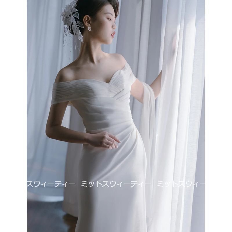 ウェディングドレス ウ... : レディース服 スレンダードレス 人気大特価