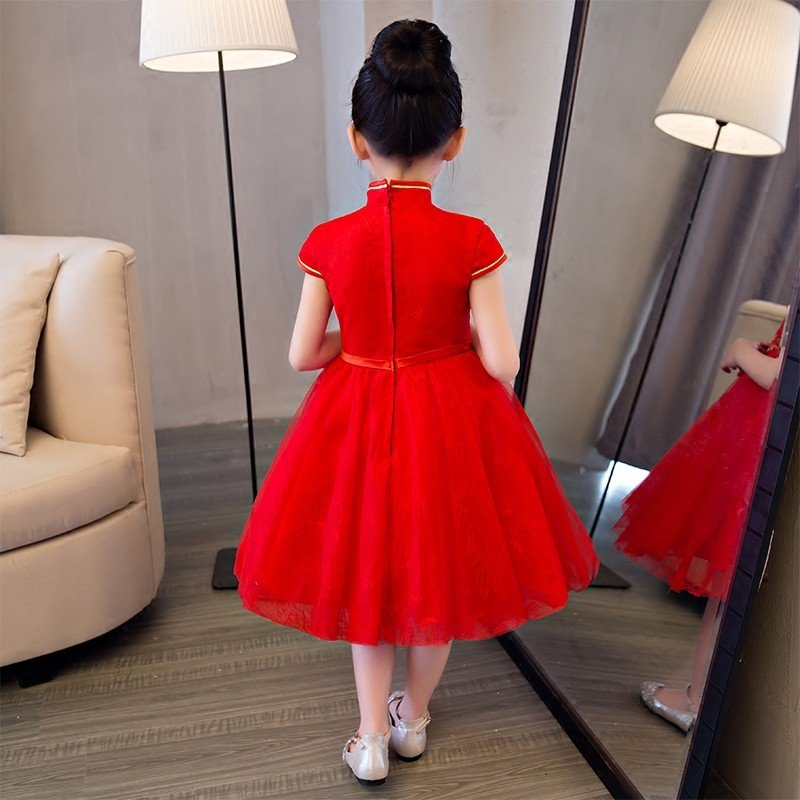 フラワーガールドレス 赤 子供ドレス ピアノ発表会 半袖 子どもドレス 女の子 キッズフォーマル お フラワーガールドレス 赤 子供ドレス ピアノ発表会 半袖 子どもドレス 女の子 キッズフォーマル お