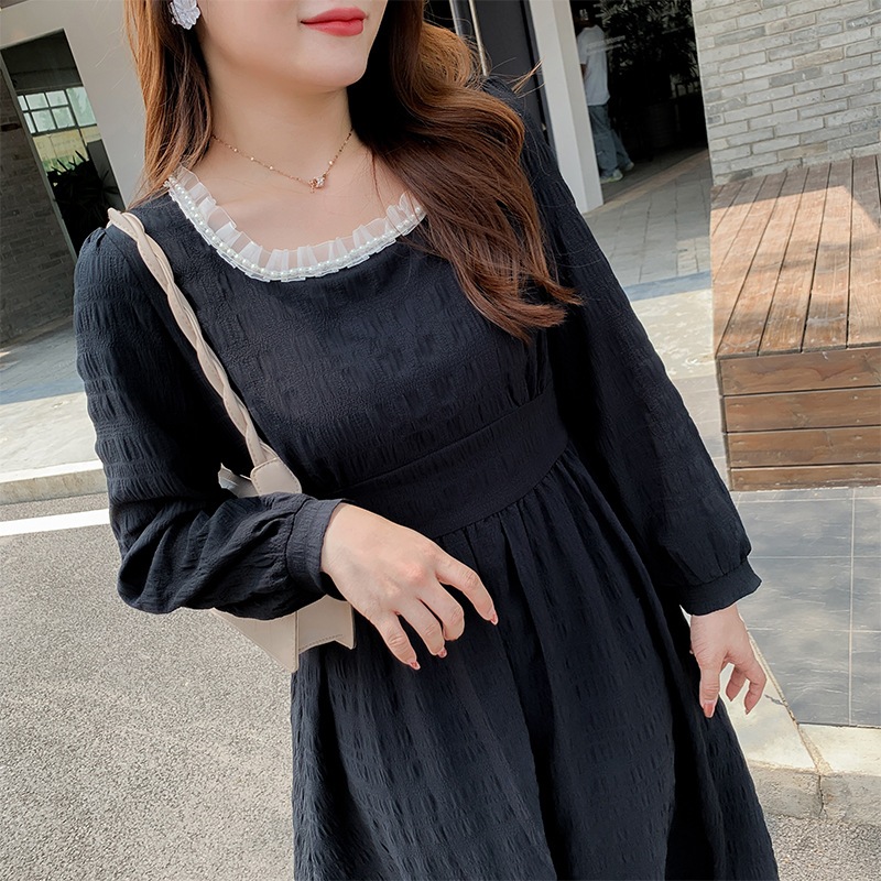 6L 4L 韓国ファッション ワンピース 秋冬 大きいサイズ マタニティ 体型カバー ゆったり 通勤 着痩せ 30代 40代 50代 60代秋装女法式気質ワンピースの中で長いサイズの婦人服の甘い肉を 6L 4L 韓国ファッション ワンピース 秋冬 大きいサイズ マタニティ 体型カバー ゆったり 通勤 着痩せ 30代 40代 50代 60代秋装女法式気質ワンピースの中で長いサイズの婦人服の甘い肉を