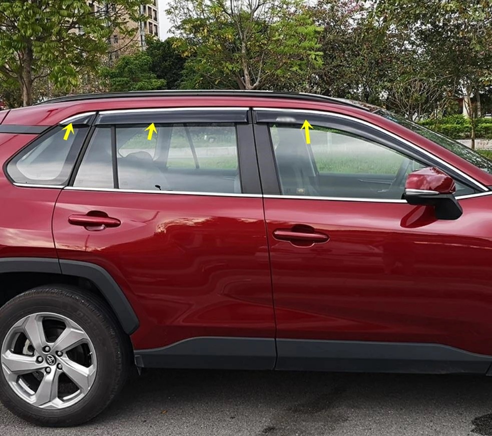 トヨタ・ RAV4 50系 用 ドア サイドバイザー 雨除け 換気 外装 ガーニッシュパーツ 左右セット 6ピース 6234 トヨタ・ RAV4 50系 用 ドア サイドバイザー 雨除け 換気 外装 ガーニッシュパーツ 左右セット 6ピース 6234
