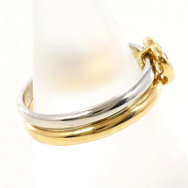 PT900 プラチナ K18YG リング 指輪 7.5号 ダイヤ ジュエリー 中古 PT900 プラチナ K18YG リング 指輪 7.5号 ダイヤ ジュエリー 中古